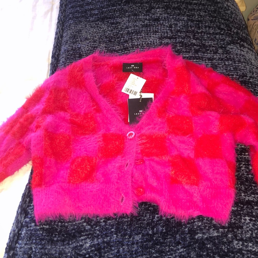 Fuzzy Cropped Cardigan